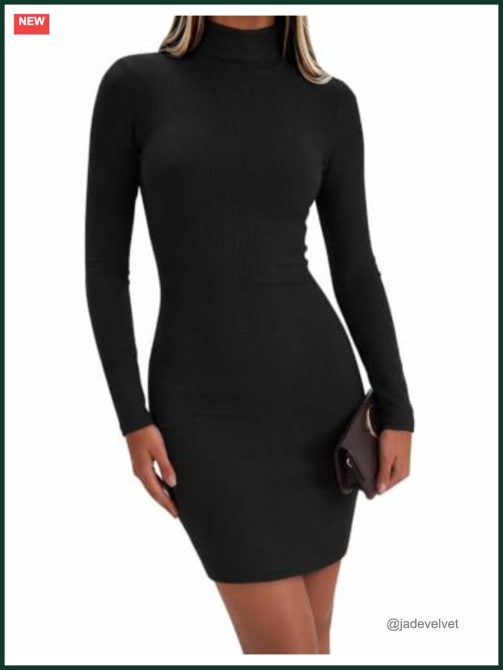 Zeagoo Women Long Sleeve Dress Turtleneck Ribbed Fall Dresses - Picture 1 of 6